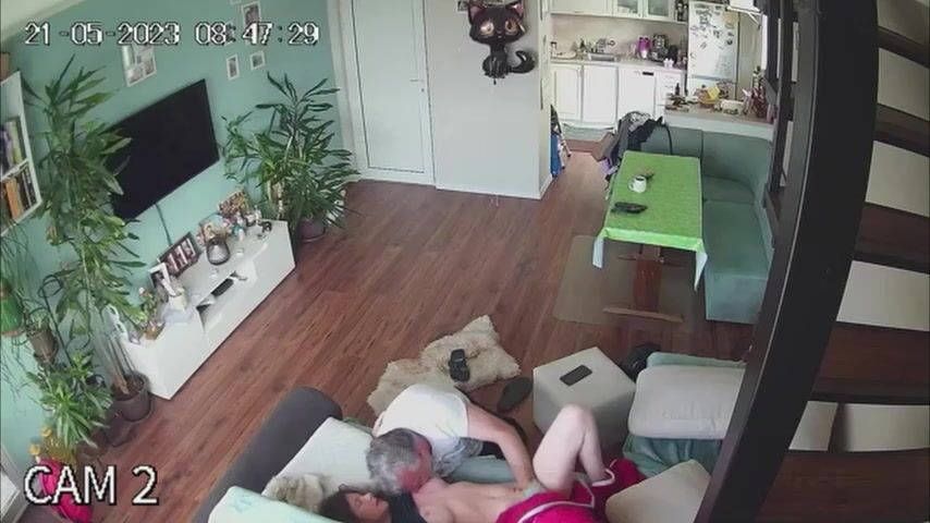 IP Cam Captures and Exposes Perv Daddy's Prohibited Fuck Session with Slutty Daughter