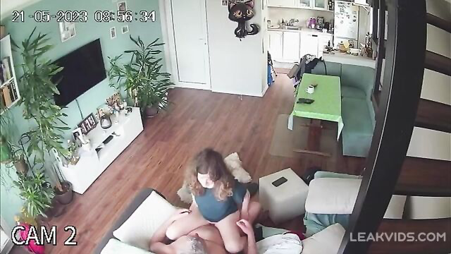 IP Cam Captures and Exposes Perv Daddy's Prohibited Fuck Session with Slutty Daughter